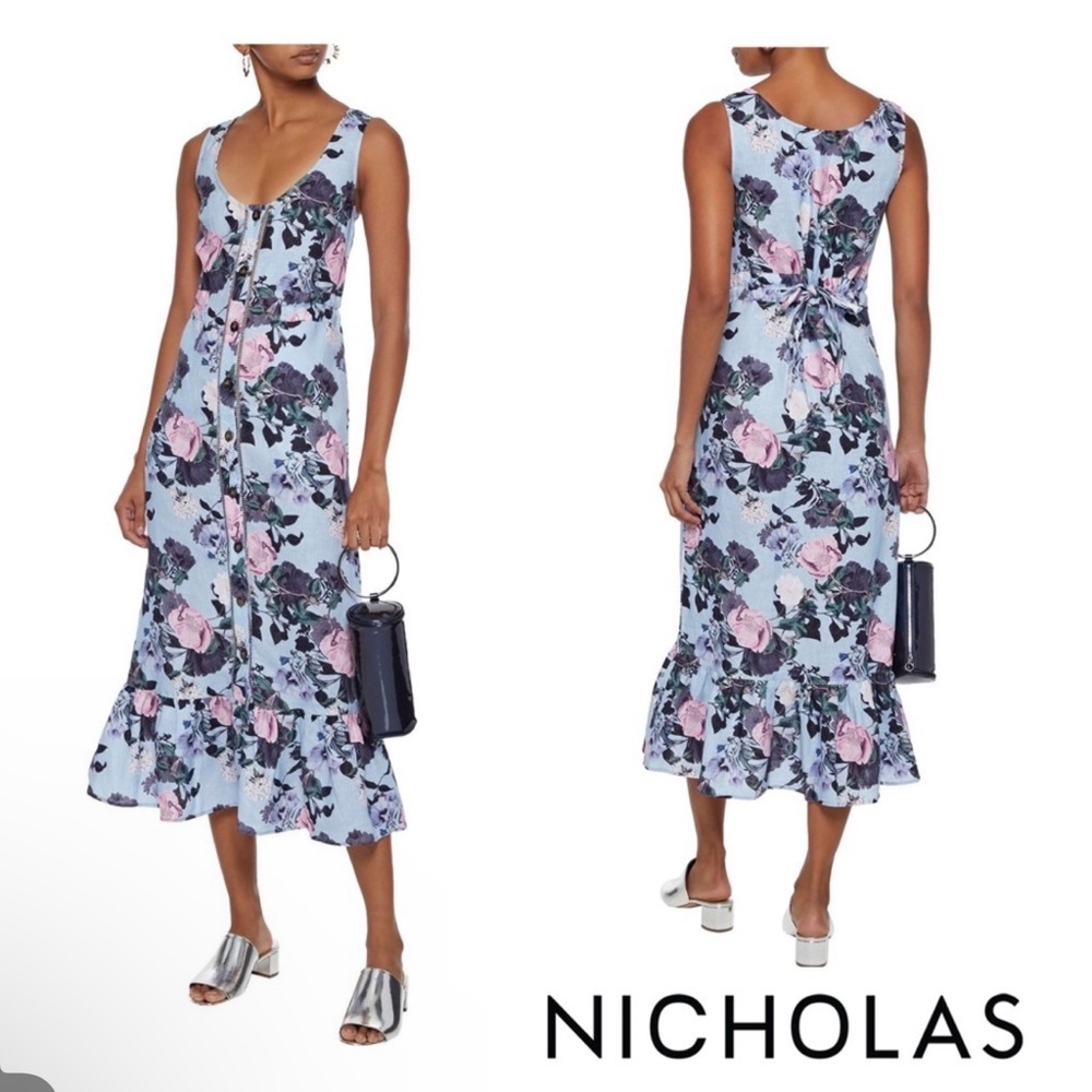 Nicholas Floral Blue Dress